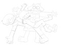 Kris and Ralsei flat mats by paperboio