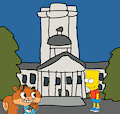 Scaredy Squirrel and Bart Simpson in Florida State Capitol