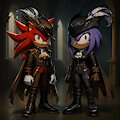 Mars The Hedgehog and Venus The Echidna (Sonic fan characters)(Request) by JhJ