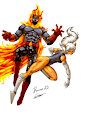 The Burning Duo - Dr Flame and Lion-Gal