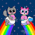Rainbow Poofy Kitties(Stainless alts) by DiapArtLover