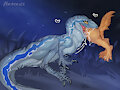 Blue velociraptor by Plateous