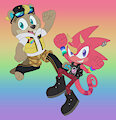 Mobian CJ and Flick by Itoruna