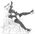 Burnice breaks buildings by AlloyRabbit