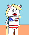 Minerva Mink In American Flag Bikini by jeremycrimson