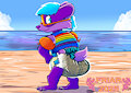 Purple Badger Pride Beach by Friar