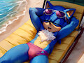 Asleep on the lounger by Jyrraz