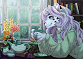 Rainy Summer Cozy Tea YCH - Aurora by KuddlyKodiak