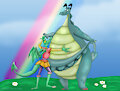 Dragons and Rainbows by FIREWOLF1990