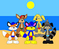 Friends at the Beach by CartoonFoxArt2002