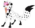 Dellia Rose Lunar Dalmatian Hellhound Form [VivzieBases] by MangledTheArcticWolf