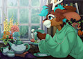Rainy Summer Cozy Tea YCH - Phobiak by KuddlyKodiak
