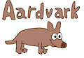 Aardvark in Animal Alphabet #1 by KiffAndFriends