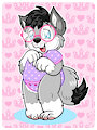 Puppy in onesie by Loupy