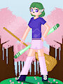 Sakura and her flying broom by RayHamilton