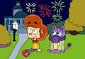 Ollie Allen and Captain Wowski Watching Fireworks by ToonDisneyXD2009