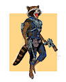 Rocket Racoon by SilentMist