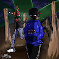 Fire ant and spider by Hubb1e by hubb1e