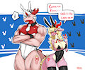 [doodle] dragon bunny white & black Big ver. by Potzm