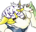 Digi-cuddle bros by moonwulf