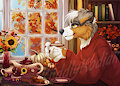 Fall Cozy Tea YCH - Sam by KuddlyKodiak