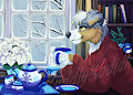 Winter Cozy Tea YCH - Sam by KuddlyKodiak