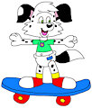 Nelson the Dog Ride on Skateboard by CartoonFoxArt2002
