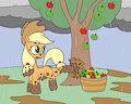Applebucking in rain and mud
