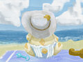 Sheepish Bab at the beach by Sleepyteddy