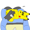 Pikachu in lap