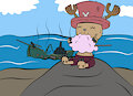 Tony Tony Chopper eating cotton candy