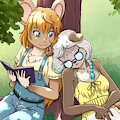 Brooks: Relaxing under a nice tree by RisingDragon