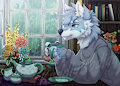 Rainy Summer Cozy Tea YCH - FellYokai