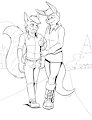 A Stroll at the park (inked) by Cirruskitfox