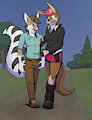 A Stroll At The Park (colored) by Cirruskitfox by sirkain