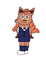Anthro Vulpix Schoolgirl