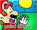 Mario praises the sun by frogtable125