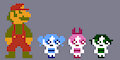 The Powerpuff Girls in the Super Mario Bros. Style