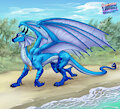 On the beach - Comm for Azure by larru