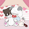[C] Plushie Hug 3 by UniaMoon
