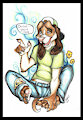 Trippy dog by Chewtoything