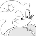 Sonic's fat belly ready to ''pop!'' [ART TRADE]