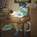 Jack at His Desk by caty64