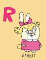 R is for Rabbit #1 (My Version) - Bunny Girl (Scaredy Squirrel)