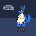 Lucario getting exp by AlphabetABC