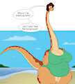 Dinosaur Day: Too Tall for the Beach by SatsumaLord