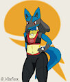 Lucario's training uniform by VibeFoxx