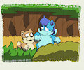 Anthonitecus and Astraligor Adventuring in the woods (draw by Reizinho) by AnthonitecusWolff