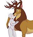 bambi's father (the great prince of the forest) x fem human by Cajuzinho02