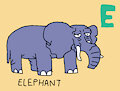 E is for Elephant #1 (My Version) - Elephant (The Simpsons)